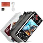 Miyoo A30 Retro Handheld Game Console,Portable Game Emulator with Storage Case,2.8" IPS Screen,Compatible with Many Types of Classic Games.(Black & White 64G)