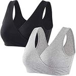 ZUMIY Maternity Nursing Bras, Seamless Maternity Bra for Pregnancy & Breastfeeding, Comfortable Wireless Bra Night Sleep Top