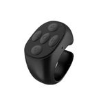 Fingertip Wireless Bluetooth Remote Control,Smart Bluetooth Remote Ring,Remote Page Turner,Wireless Camera Remote Shutter,Wireless Finger Scroller,Fingertip Wireless Bluetooths Remote Control (Black)