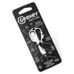 Geekey Multitool – Key Shaped Pocket Tool for Your Keychain w/Bottle Opener, Screwdriver, Ruler, Wrench, Box Cutter, bit Driver, File, Pipe, Bike Spoke Key - 420 Stainless Steel and TSA Friendly.