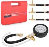 Nilight Fuel Pressure Gauge Tester Kit with Quick Connected Hose, 0-100 PSI Fuel Pressure Tester Tool with 6.30 7.89 9.49 Fuel Line Fittings, 4PCS