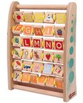 Toyshine Alph-Abacus Wooden Learning Toy, 36-Tile Educational Abacus Tool with Alphabet, Numbers, Objects, & Words