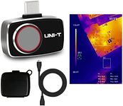 UNI-T Thermal Camera Android USB-C 256x192 IR High Resolution Infrared Cameras Thermal Imaging Camera for Smartphones, Thermal Imager 7 Palettes 25Hz Refresh Rate 49152 Pixels, Video Record, UTi260M