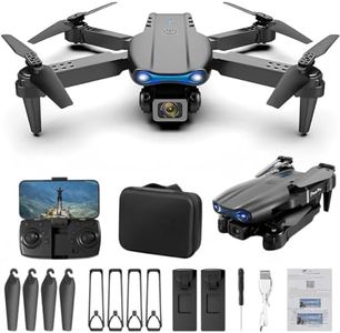 Drone with Dual 4K Camera for Adults | WiFi FPV RC Quadcopte| Live Video, Altitude Hold, 360° Flip, Headless Mode, One Key Takeoff & Carry Case DRN2