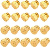 Uenede 20PCS Brass Jet Nozzle Replacement Natural Gas to Propane LP Pipe Water Heater DIY Burner Parts M5x0.5/0.68mm(10pcs) and M6x0.75/0.5mm(10pcs)