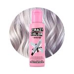 Crazy Color Metallic Platinum Semi-Permanent Hair Dye. Highly Pigmented Purple Toner Conditioning & Oil Nourishing Vegan Formula | No Bleach or Ammonia | 100ml