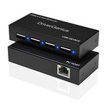 DriverGenius NT100 4 Ports USB 2.0 Extender - USB to RJ45 Over Cat6/5e/7, Win & Mac & Ubuntu (30 Meters)