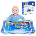 MAGIFIRE Tummy Time Baby Water Mat Infant Toy Inflatable Play Mat for 3 6 9 Months Newborn Boy Girl,Blue