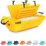 GoSports Outdoors Cuddy Floating Cooler and Dry Storage Vessel – 40QT – Amphibious Hard Shell Design - Yellow