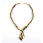 Bristol Novelty BA1008 Medusa Snake Necklace | For Women | Gold, One Size