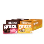 Graze - Sweet Snacks Bundle of Lively Lemon Oat Flapjacks and Dark Chocolate Chery Tart Mixed Snacks - With Natural Flavours - Pack of 18 snacks