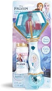 Little Kids Disney Frozen Elsa Light and Sound Musical Bubble Wand, Includes Bubble Solution (20513), Multicolored