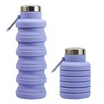 Collapsible Water Bottle Uk Brand Bpa Free Silicone Travel Essential Foldable Gym Bottle Leakproof Hiking Camping Accessories Cycling Bottle Yoga Bottle Kids 500ml