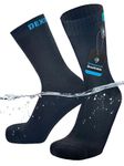 DexShell Ultra Thin Waterproof Socks for Men & Women, Lightweight for Cycling Hiking Everyday Use, Bamboo Rayon Inners with Highly Breathable Membrane - Black, Unisex LG