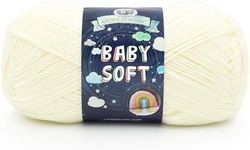 Lion Brand Yarn Baby Soft Yarn, Nat