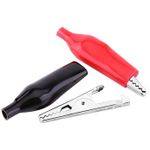 Crocodile Clip Black & Red Pair - Pack of 2 Pairs