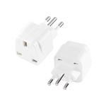 LUKELI 2 Pack UK to BRAZIL Plug Adapter Travel Plug to Brazil UK to Brazilian 3 pin plug Converter Power Adapter for BRAZIL and PARTS of South Africa (White 2 Pcs)