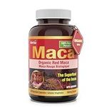 Herba Organic Red Maca Capsules for Women – 500mg, 150 Capsules | 100% Red Maca Root Capsules from Peru Red Maca Powder | Red Maca for Women & Men | Made in Canada