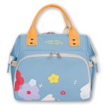 LITTLE CURIOUS Baby Mini Diaper Bag | Baby Bags for Mothers Carry | Diaper Bag for Mother | Hand bags for Mummy | Small Backpacks Tots Sling Maternity Mother's Hospital Luggage Bag- Blue Bag