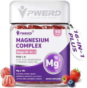 Mega16-in-1 Magnesium Citrate Glycinate Sleep Supplement Complex Gummies for Women Adults, High Absorption Magnesium Malate Carbonate Gummies