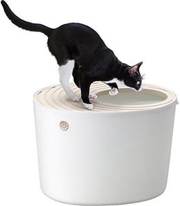 Iris Ohyama Cat Toilet, Main Unit, Cat Toilet (Does Not Splatter), White, Regular Size