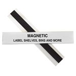 C-Line HOL-DEX Magnetic Shelf/Bin Label Holders, 1 x 6 Inches, 10 per Box (87227)