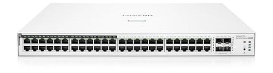 HPE Networking Instant On Switch Series 1830 48-Port Gb Smart-Managed Layer 2 Ethernet Switch with PoE | 48x 1G | 4X SFP | 24x CL4 PoE (370W) | Fan-Less | US Cord (JL815A#ABA)