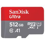 SanDisk 512GB Ultra microSDXC card for Chromebook + SD adapter up to 150 MB/s with A1 App Performance UHS-I Class 10 U1