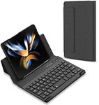 Libeagle Compatible with Samsung Galaxy Z fold 6/5/4/3/2, Google Pixel Fold Mini Wireless Bluetooth Keyboard Leather Case, Easy to Carry, Typing Comfortable - Carbon Fiber