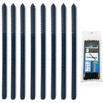 Yoliko 8 Pack 5/16-18 x 6 Inch Hanger Bolts 5/16-18" Black Double Headed Bolts 5/16 Wood Dowel Screw Self-Tapping Screw Hanger Bolts for Furniture Screws Double Screw Threaded Rods Bolt 150mm Length