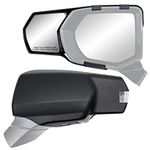 K Source Snap & Zap Custom Towing Mirror Pair for Cadillac Escalade, Chevrolet Suburban/ Tahoe, GMC Yukon,Black