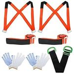 Furniture Moving Straps, 2 Person Adjustable Moving Straps with One Person Lifting Strap for Moving Furniture, Appliances, Mattresses, Heavy Object