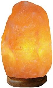 AMOYSTONE Orange Glow Salt Lamp 8-9 Inch, Warm Light Himalayan Rock with Dimmer Kit (6-10 lbs)