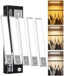 SZOKLED Motion Sensor Lights Indoor, Wireless LED Closet Lights Battery Operated, Cabinet Light Night Light Bar Safe Light Stick-on Anywhere for Kitchen Wardrobe Stairs Hallway, 4 Packs White