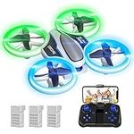 Mini Drone with 720P HD Camera for Kids and Adults, RC Quadcopter with LED Light, 3 Modular Batteries, Headless Mode, 3D Flips, Kids Drone Toys Gifts for Boys and Girls,M2C Green