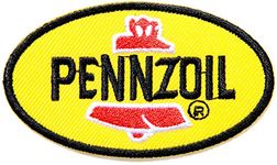 PENNZOIL Motor Oil Fuel Gas Station Pump Logo Sign Racing Patch Iron on Applique Embroidered T shirt Jacket BY SURAPAN