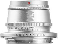 TTArtisan 35mm F1.4 APS-C Manual Focus Lens for Canon RF Mount Camera Accessory Compatible Like R7 APS-C Model R10 EOS R RP R5 R6(Silver)