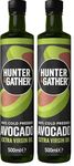 Hunter & Gather Extra Virgin Avocado Oil 500ml | 100% Natural Cold Pressed, Unrefined and Bottled in UK | Versatile for Cooking, Drizzling & Dipping I Seed-Oil Free (Pack of 2)