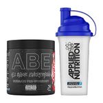 Applied Nutrition Bundle ABE Pre Workout 375g + 700ml Protein Shaker | All Black Everything Pre Workout Powder, Energy & Physical Performance with Creatine, Beta Alanine (Cherry Cola)