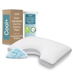 Coop Home Goods Eden Cool+ Cut-Out Adjustable Pillow, King Pillows with Cooling Gel & Shoulder Cut-Out for Head Support, Side Sleeper Pillow, Neck Support for Sleeping, CertiPUR-US/GREENGUARD Gold