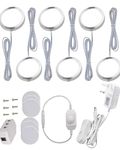 Under Cupboard Lighting, 6Pcs Dimmable LED Puck Lights, Kitchen Lighting for Display Cabinet, Wardrobes, Under Counter, Tv Units, Bookcase - UK Plug - White 6000K 1020lm