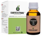 Earth N Pure Grapeseed Oil Cold Pressed, Natural and Therapeutic Grade 50 ml