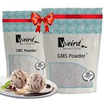 WEIRD Ice Cream Powder Combo CMC and GMS (200GM Each) For Making Soft, Smooth and Creamy Ice Creams, Enhance Your Baked Goods With Our CMC GMS Powder - Perfect For Better Texture And Moisture Retention.