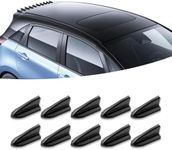 UGSHY 10 PCS Car Small Shark Fin Decorative Antenna Kit, 2.06" x 0.9" x 0.86" Air Vortex Generator Diffuser Spoiler Antenna, Self-Adhesive Roof Wing Exterior Trim Accessory, Universal for Car (Black)