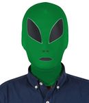 Aniler Unisex Alien Mask Halloween Costume Alien Hooded Mask Cosplay Alien Hood Mask (One Size, Green Alien Face)