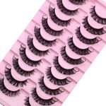 False Eyelashes, Russian Strip Lashes, Fluffy Eyelashes Perfect for Parties, Weddings, Birthday Gifts, Eye Lashes for Every Type of Eyes, Eyelashes, Fake Lashes Natural Look (Lashes DH06-06)