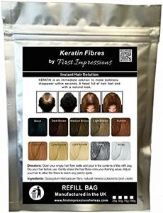 100% Natural Keratin Hair Fibre Refill For Hair Loss - Alopecia & Chemotherapy (100g, Dark Brown)