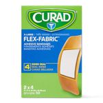 Medline Flex-Fabric Adhesive Bandages with Stretch to Conform to Wounds, 2 x 4 Inches, (50 Count)