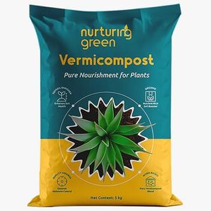 Nurturing Green® 5kg Vermicompost | Organic Fertilizer with NPK for Healthy Plant Growth | Chemical-Free | Boosts Soil Fertility & Microbial Activity | Perfect for Indoor, Home & Garden | Granule Form