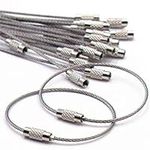 20pcs Stainless Steel Wire Keychain